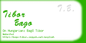 tibor bago business card
